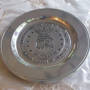 DEPARTMENT OF THE AIR FORCE USA PLATE EMBLEM 1947 pewter PLATE